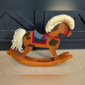 Vintage The Creative Circle Wooden Rocking Horse